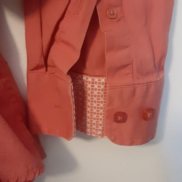 Cinch Western Cowboy Shirt Men’s Size Large Salmon Rodeo 100% Cotton Button Up - Picture 4 of 9